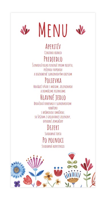 Ľudové svadobné menu
