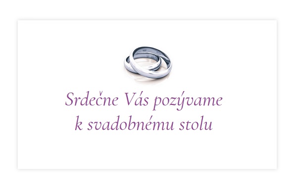 Pozvánka obrúčky z bieleho zlata