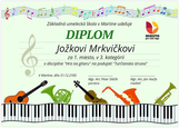 Diplom na hudobnú súťaž zelený
