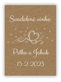 Etiketa na svadobné vínko so srdcom 3