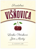 Etiketa svadobná višňovica