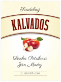 Etiketa svadobný kalvados