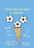 Pozvánka na detskú futbalovo-zmrzlinovú oslavu