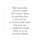 Kartička s vlastným textom