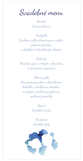 Svadobné menu modré siluety 