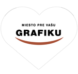 magnetka srdce vlastný grafický návrh 6x6