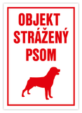 Samolepka objekt strážený psom