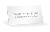  Jednoduchá pozvánka k svadobnému stolu