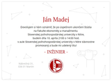 Promočné oznámenie technické so znakom školy