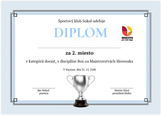 Športový diplom pohár víťazov striebro