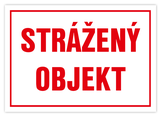 Samolepka strážený objekt