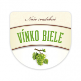  Svadobná etiketa Naše svadobné vínko biele