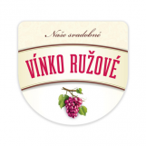  Svadobná etiketa Naše svadobné vínko ružové