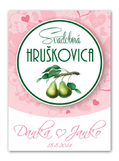 Etiketa svadobná - hruškovica