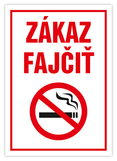 Samolepka zákaz fajčiť