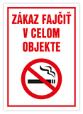Samolepka zákaz fajčiť v celom objekte