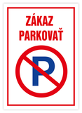 Samolepka zákaz parkovať