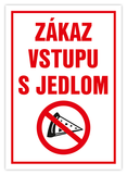 Samolepka zákaz vstupu s jedlom